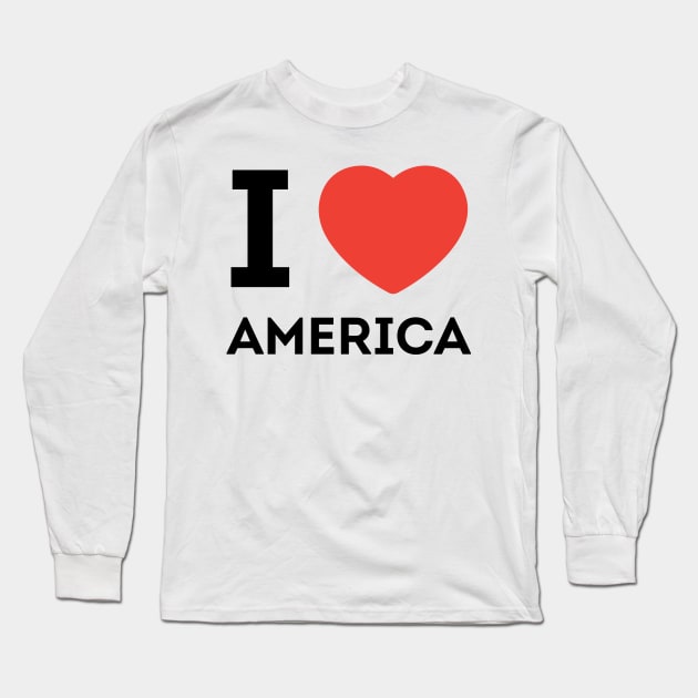 I LOVE AMERICA Long Sleeve T-Shirt by JamesBennettBeta